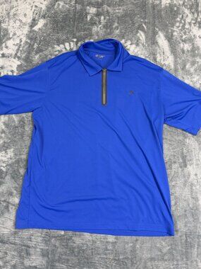 Gander Mountain GSX Mens XL Blue Quarter-Zip Polo Shirt